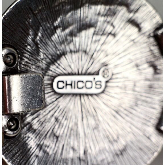 Chico's BLACK GENUINE LEATHER 1.25"Wd HOOK BUCKLE ADJUSTABLE SIZE BELT M/L (F83 - Picture 6 of 16